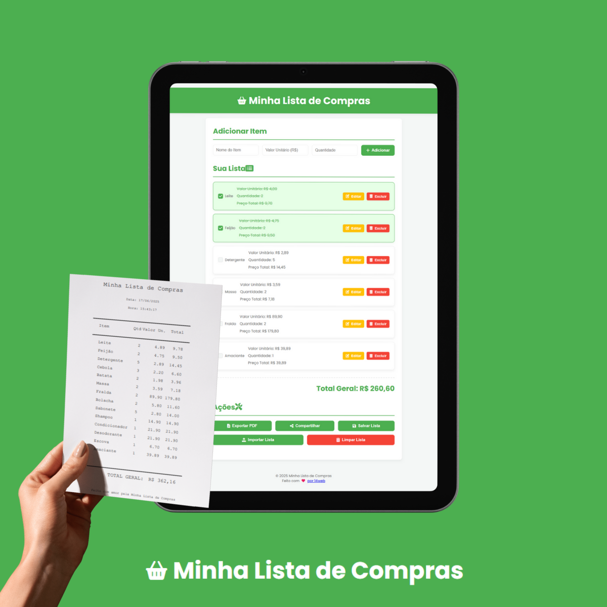 Minha Lista de Compras